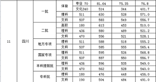 2019西南医科大学医学影像专业录取分数线